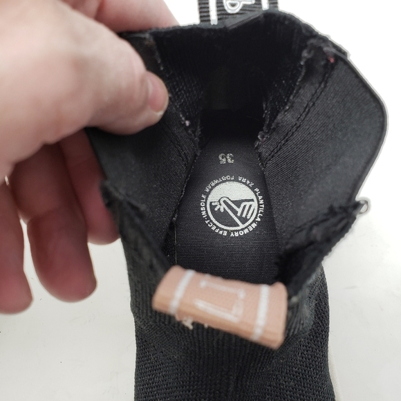 Zara Slip On Sock Style High Tops Sneakers Black Size 35 - Picture 7 of 8